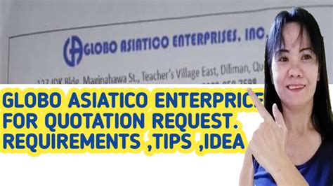 globo asiatico request for quotation